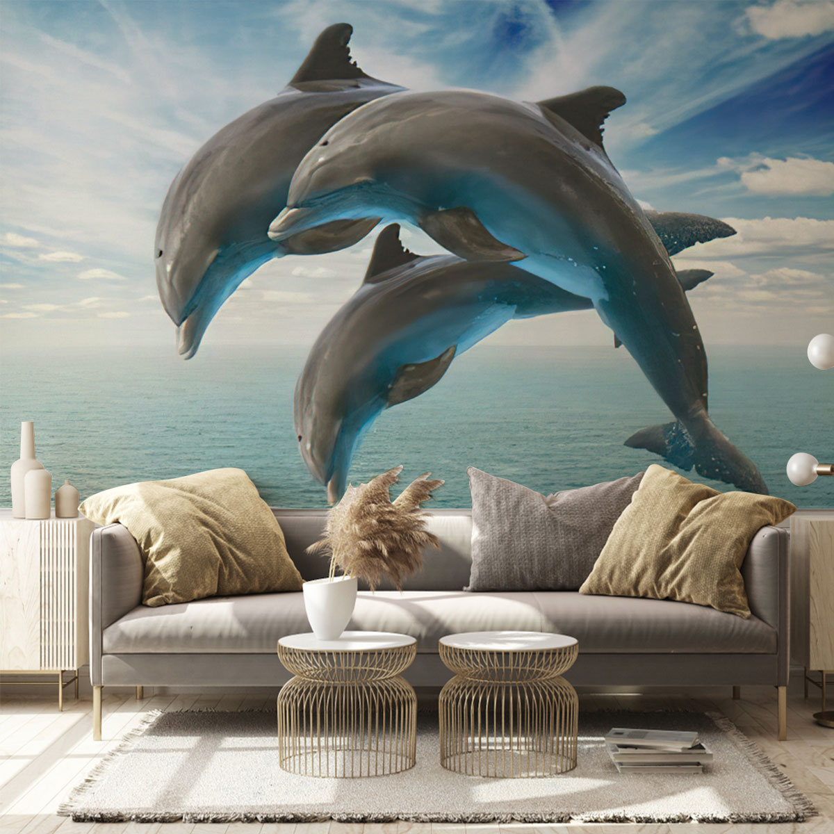 Seascape Dolphin Wall Mural