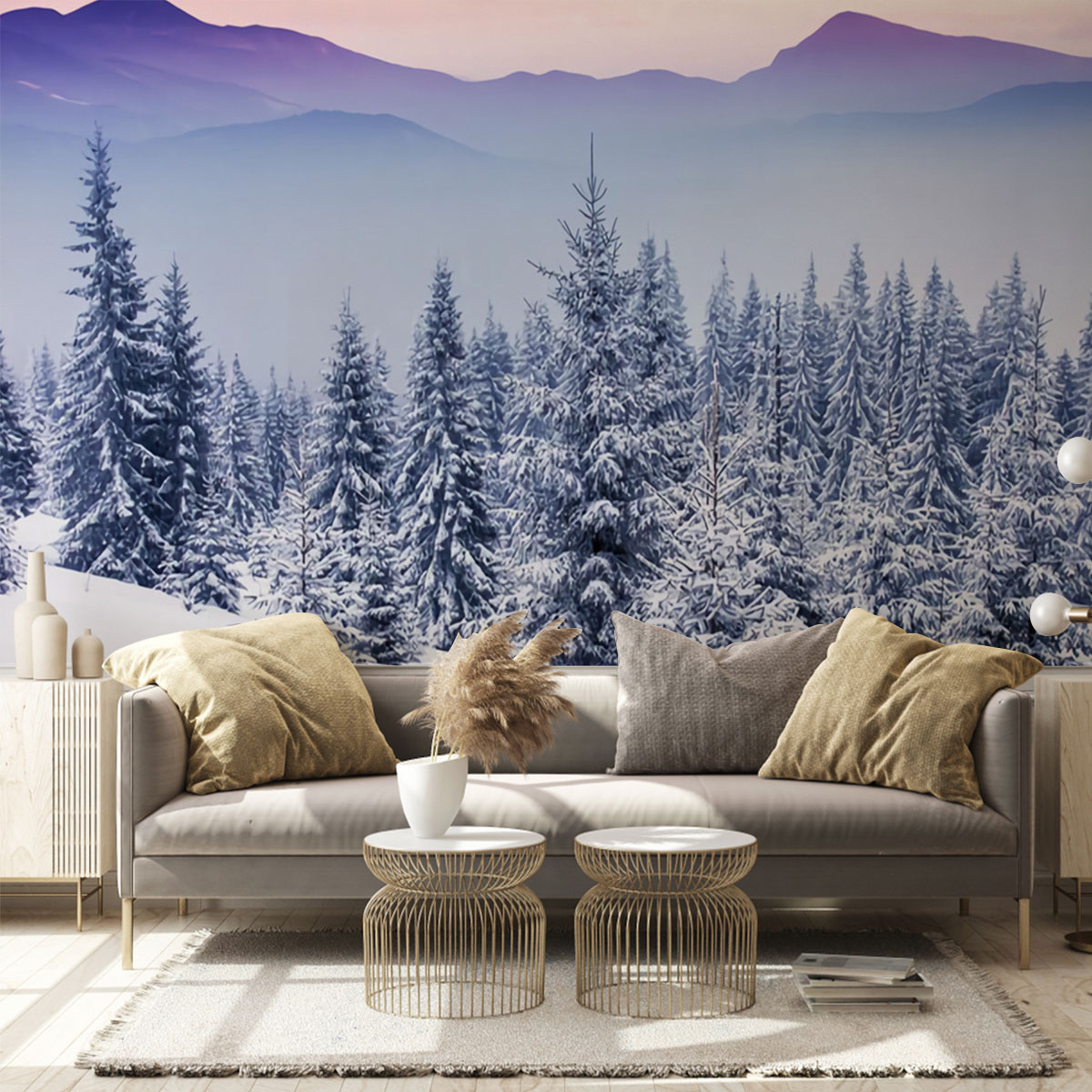 Sky And Snow Winter Wall Mural