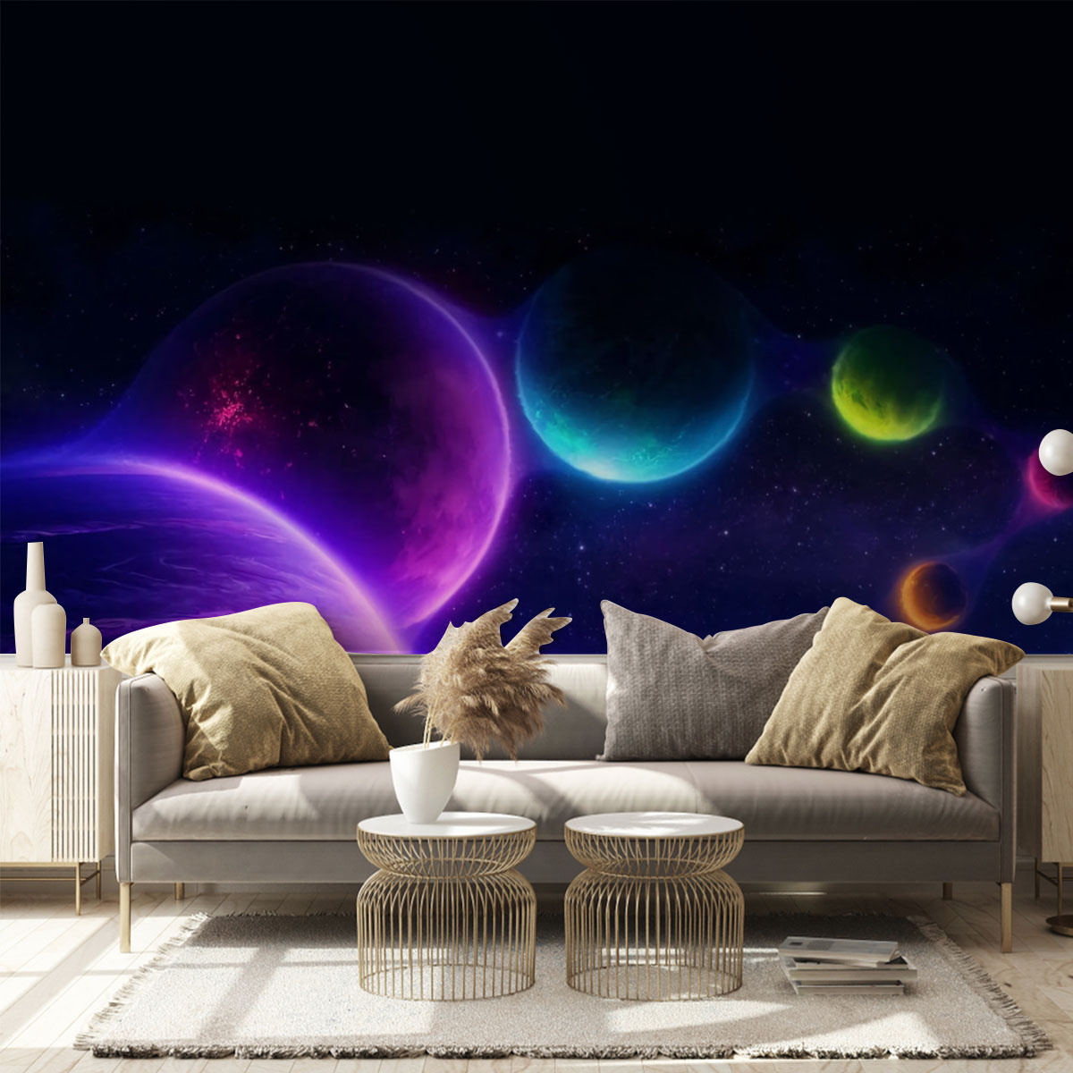 Space Planet Wall Mural
