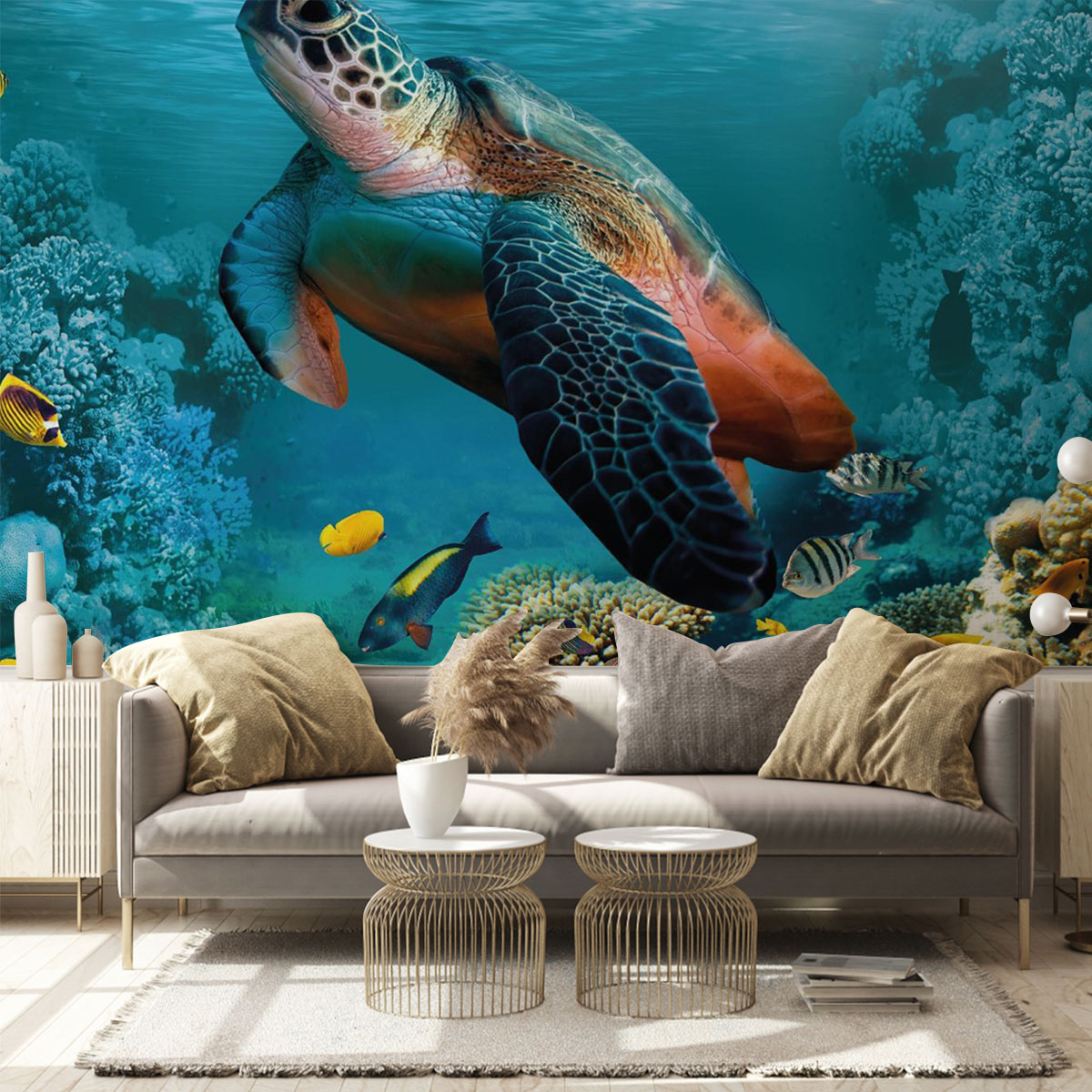 Under The Sea Turtle Wall Mural