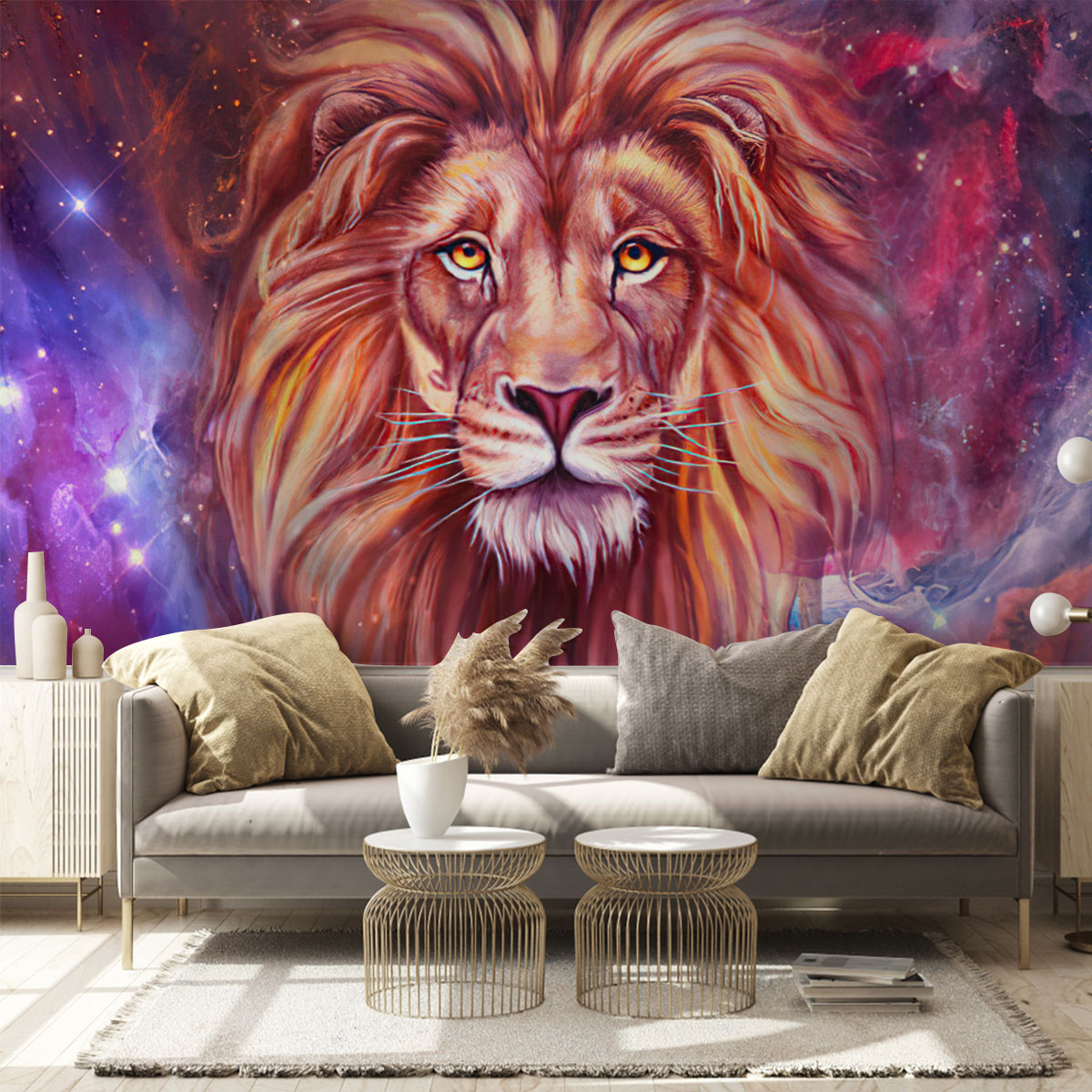 Universe Lion Wall Mural
