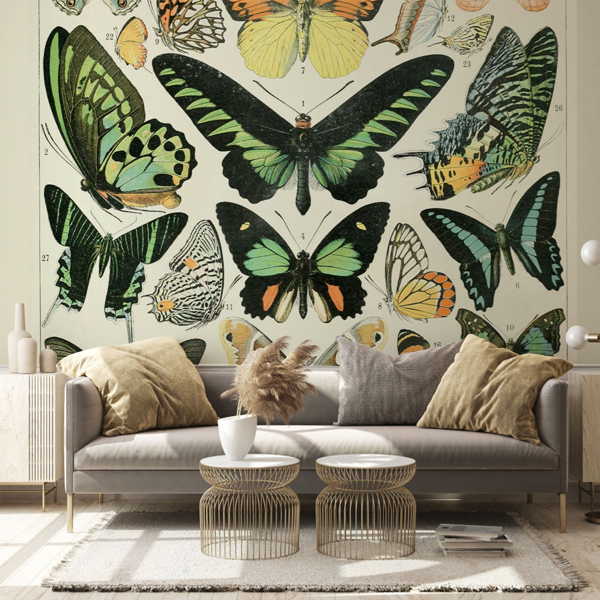 Vintage Butterfly Wall Mural