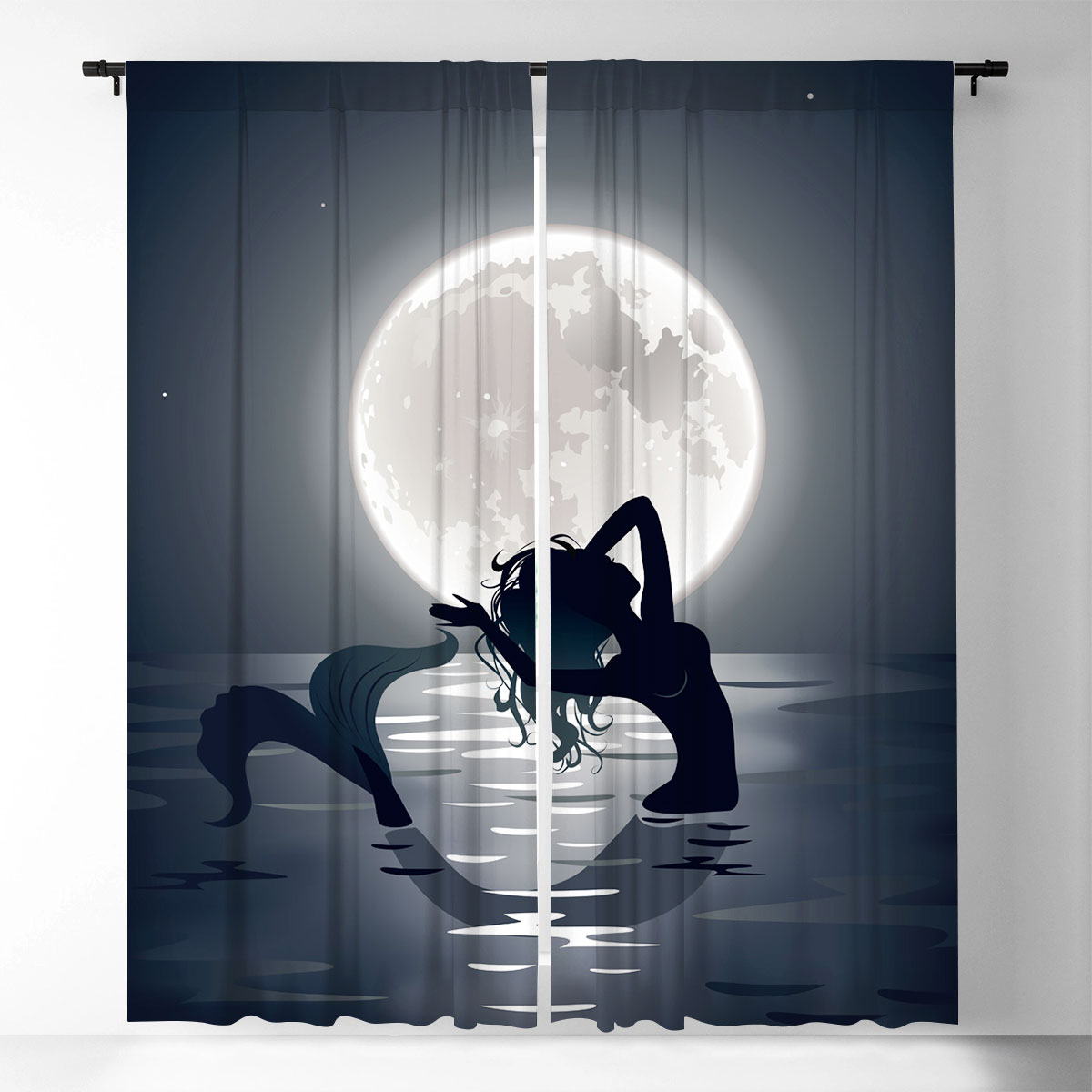 Moonlight Mermaid Window Curtain