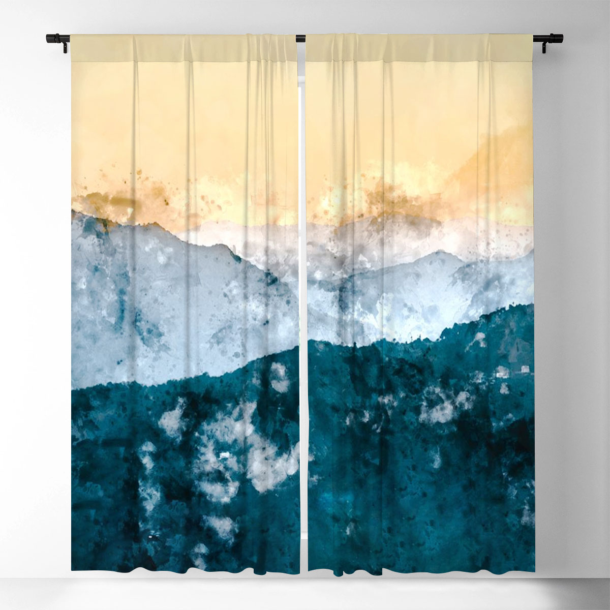 Mountain Abstract Window Curtain