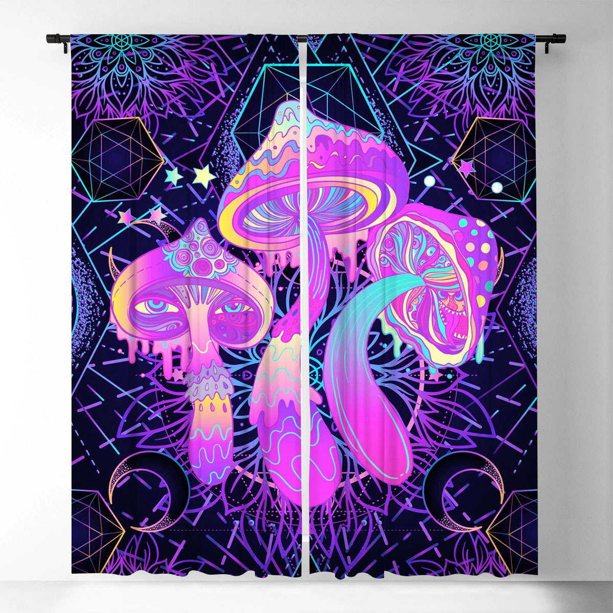 Mushroom Medallion Window Curtain