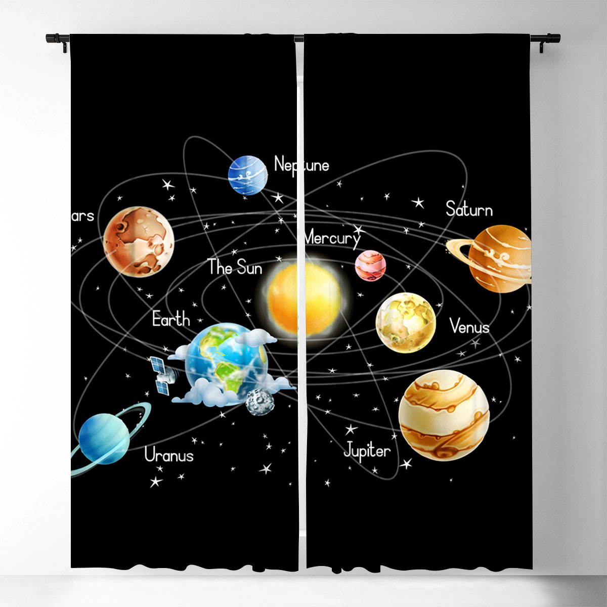 Our Planet Window Curtain