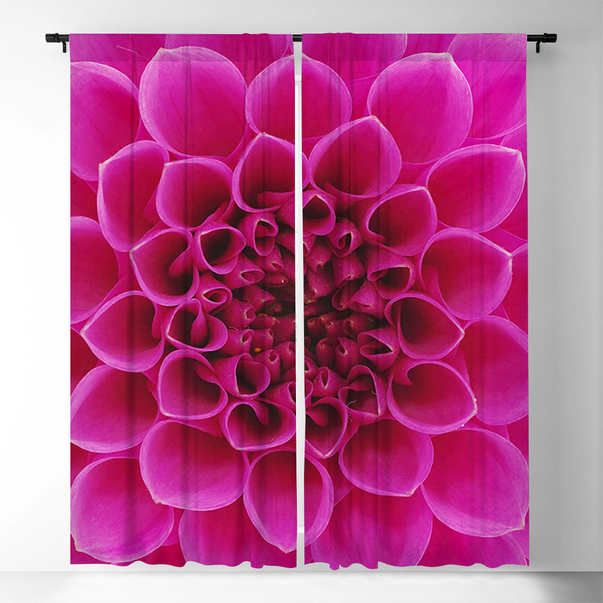 Pink Flower Window Curtain