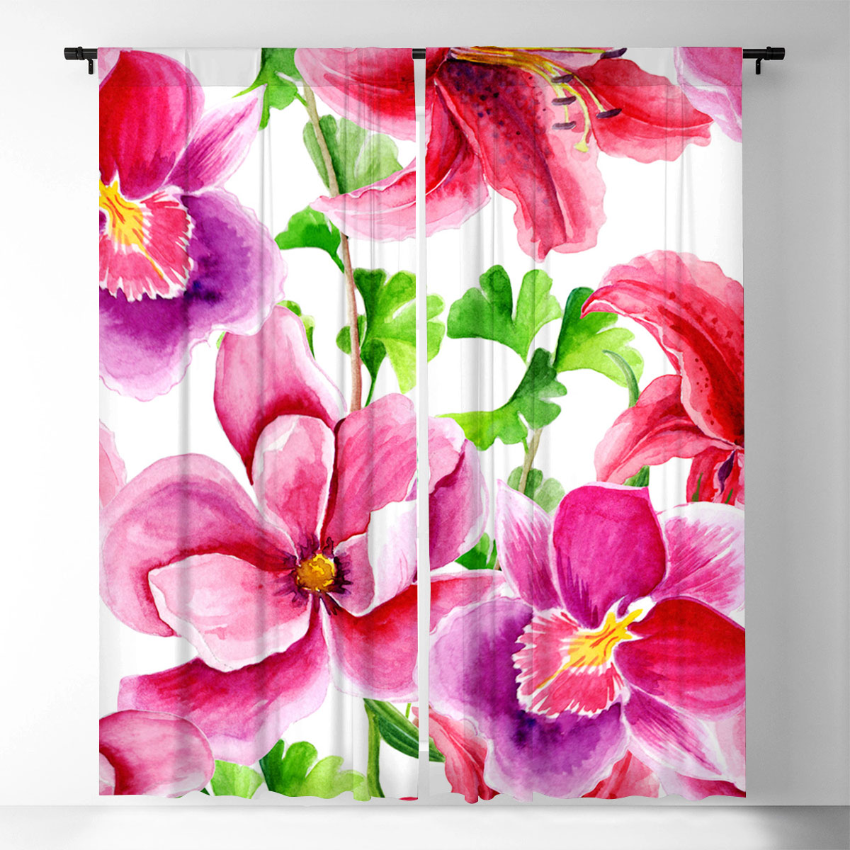 Purple Orchid Window Curtain