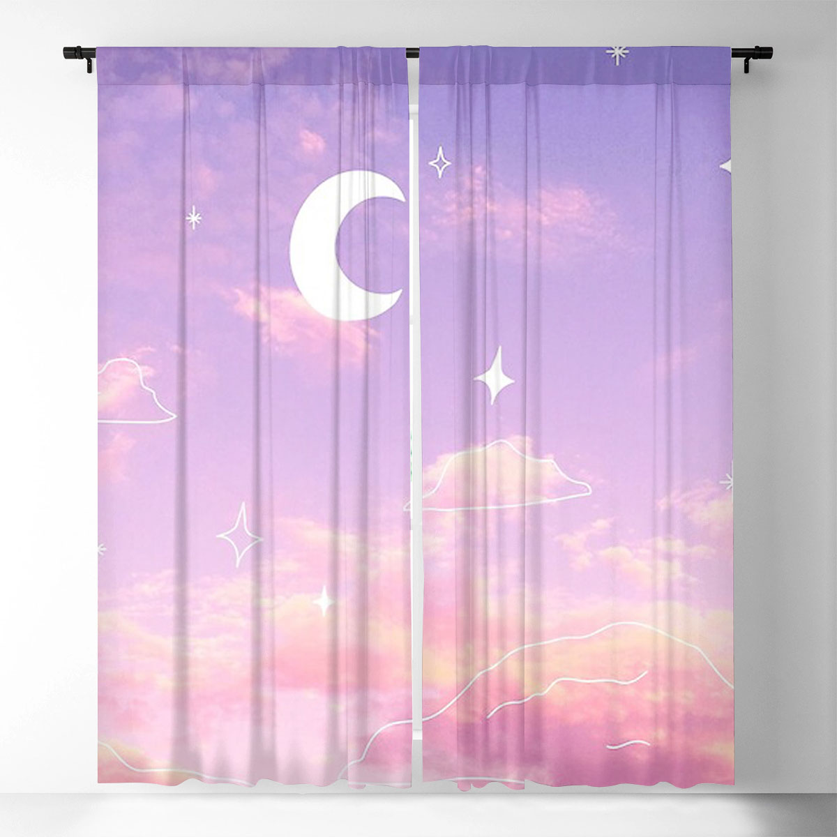 Purple Sky Window Curtain