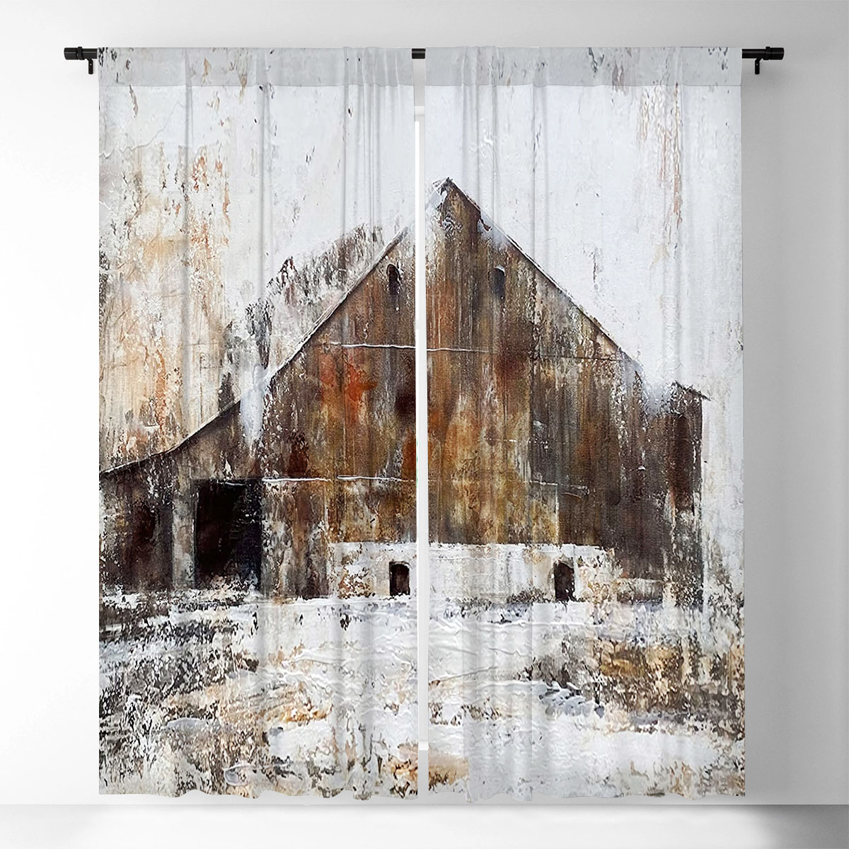 Rustic Farmhouse Window Curtain