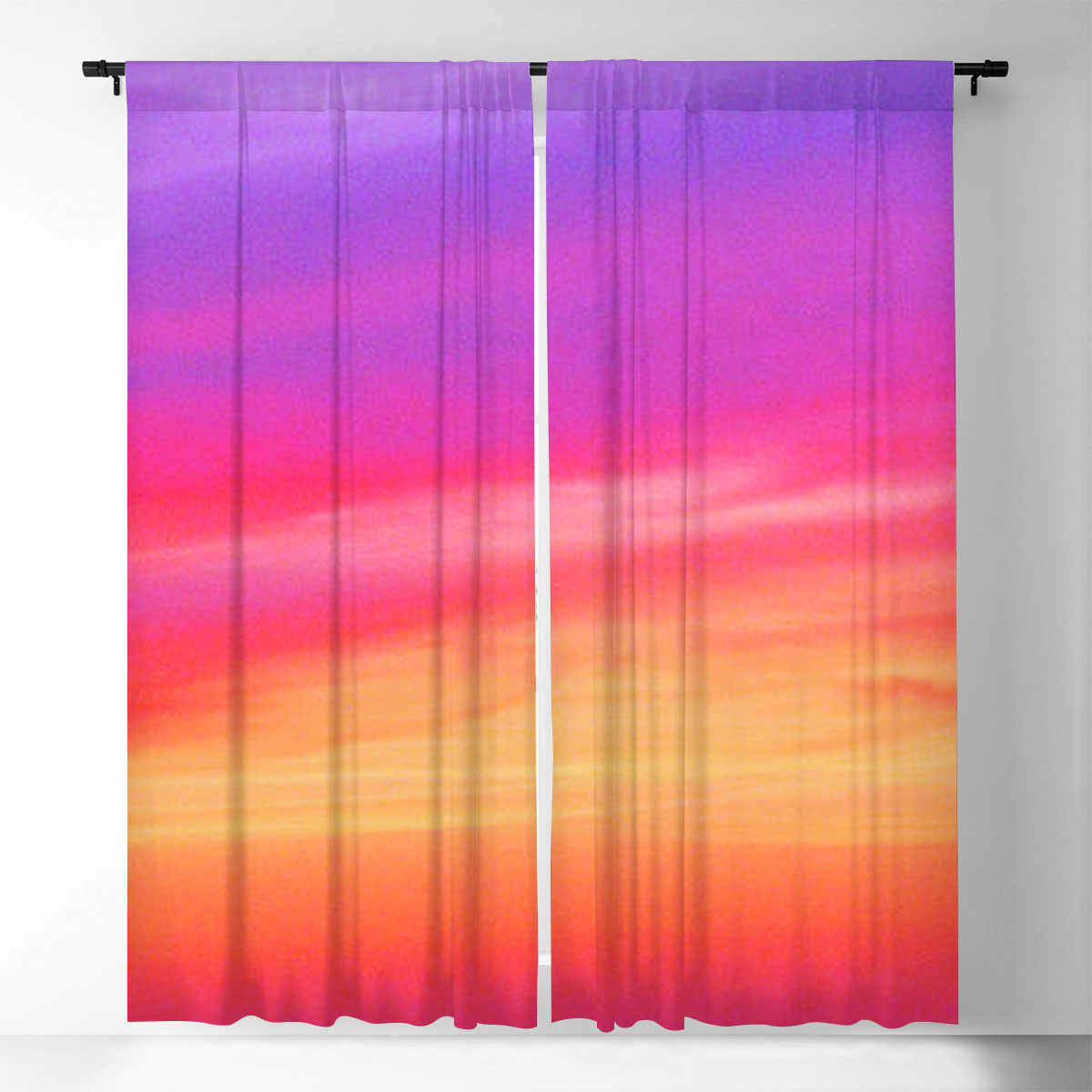 Sky At The Sunset Window Curtain