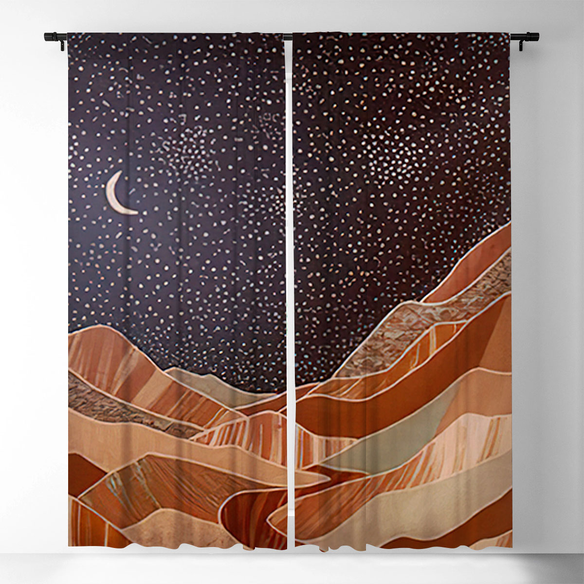 Starry Desert Window Curtain