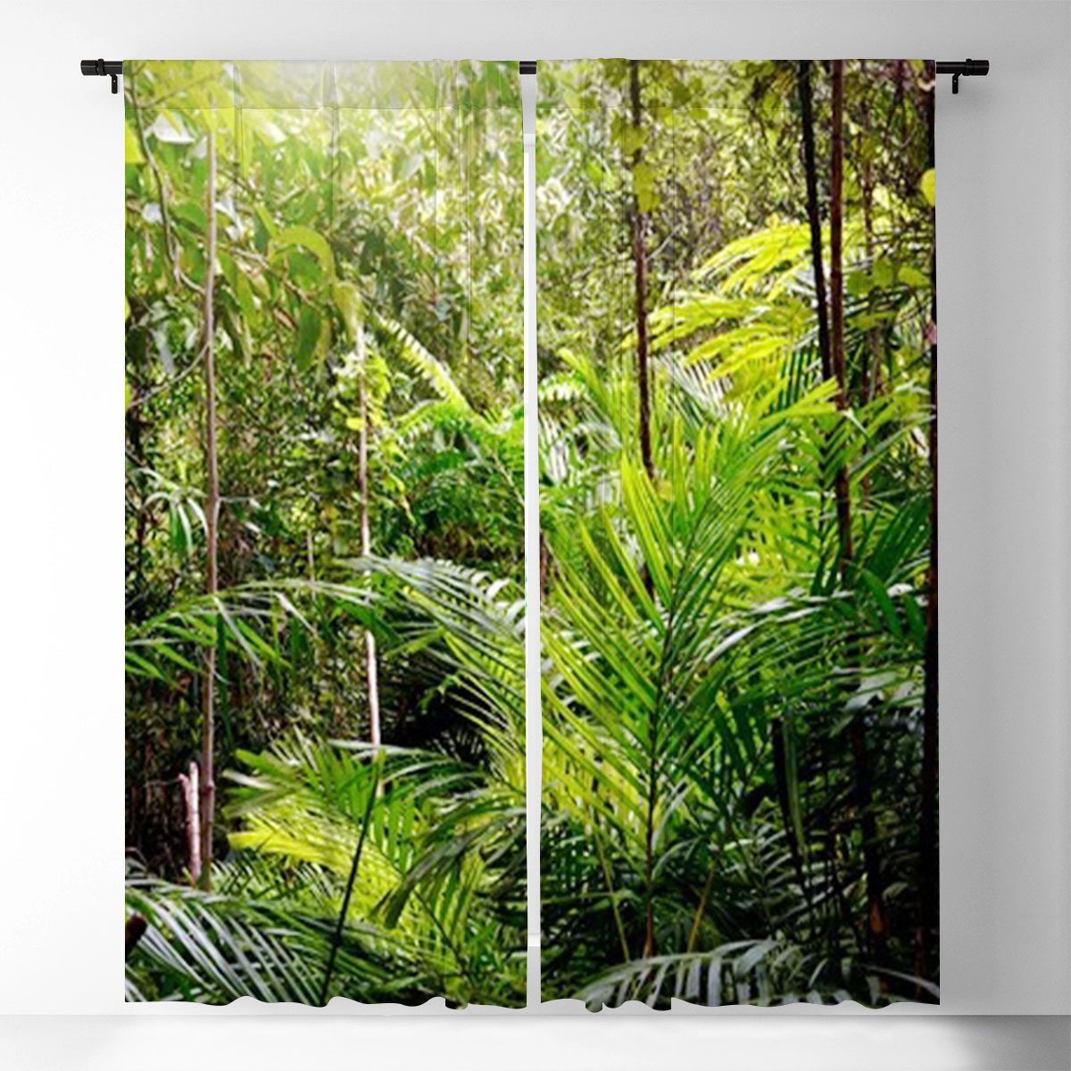 Tropical Rainforest Jungle Window Curtain