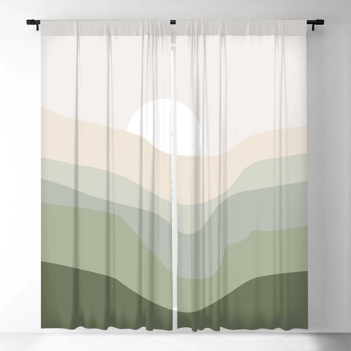 Vintage Boho Sunset Window Curtain