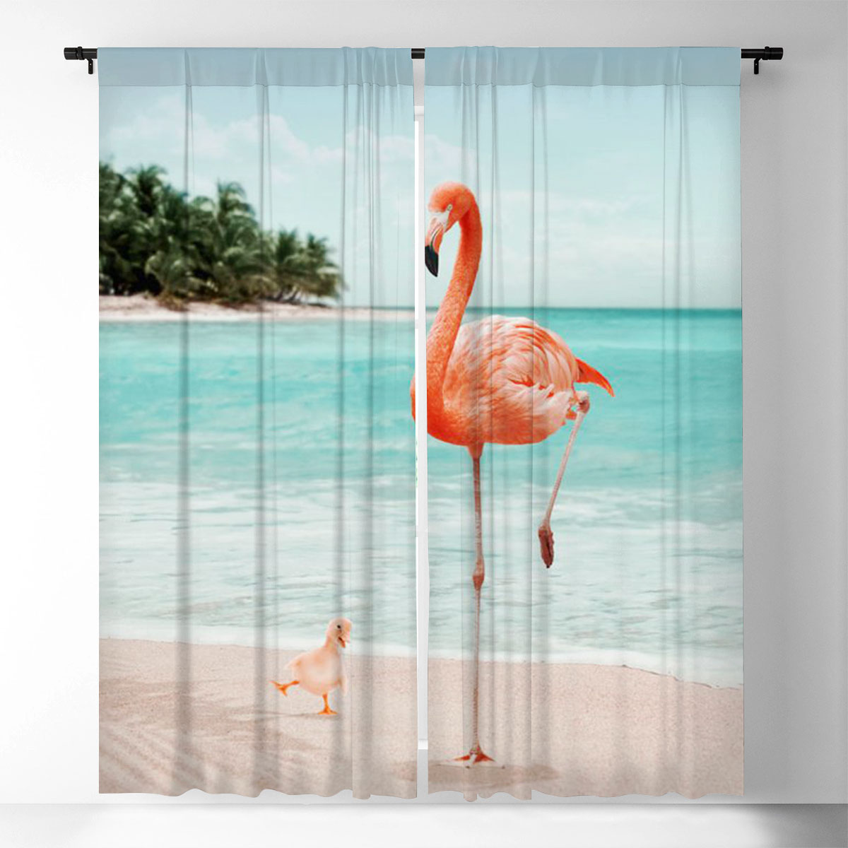 Wannabe Flamingo Window Curtain