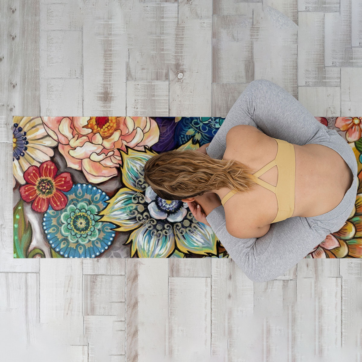 Multicolor Blossom Yoga Mat