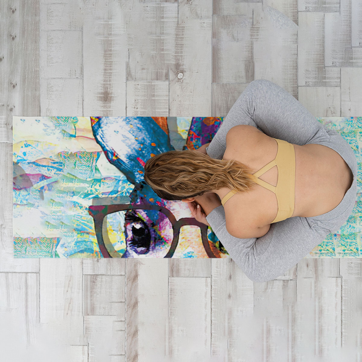 Nerd Rabbit Paint Splash Yoga Mat