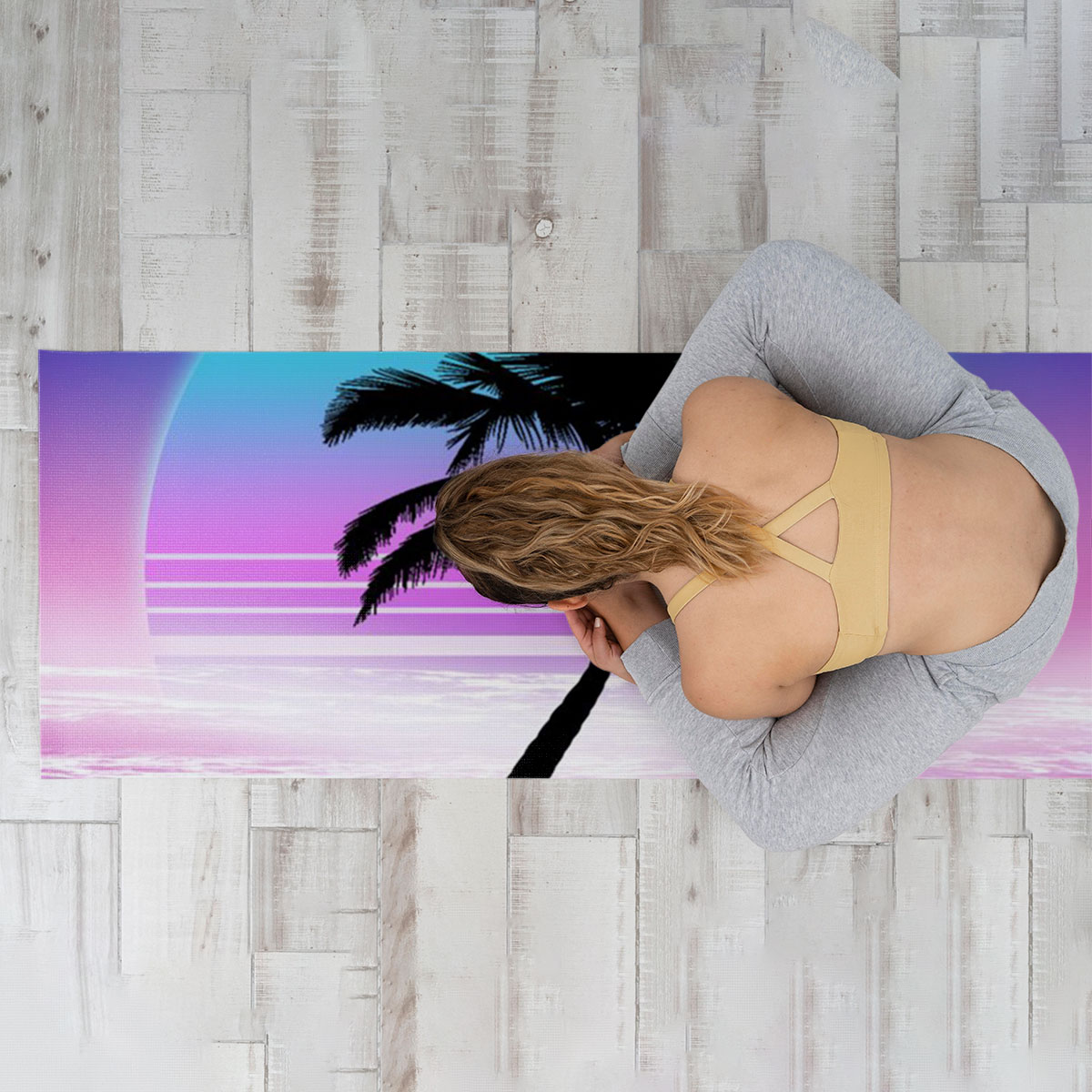 Palm Tree Sunset Yoga Mat