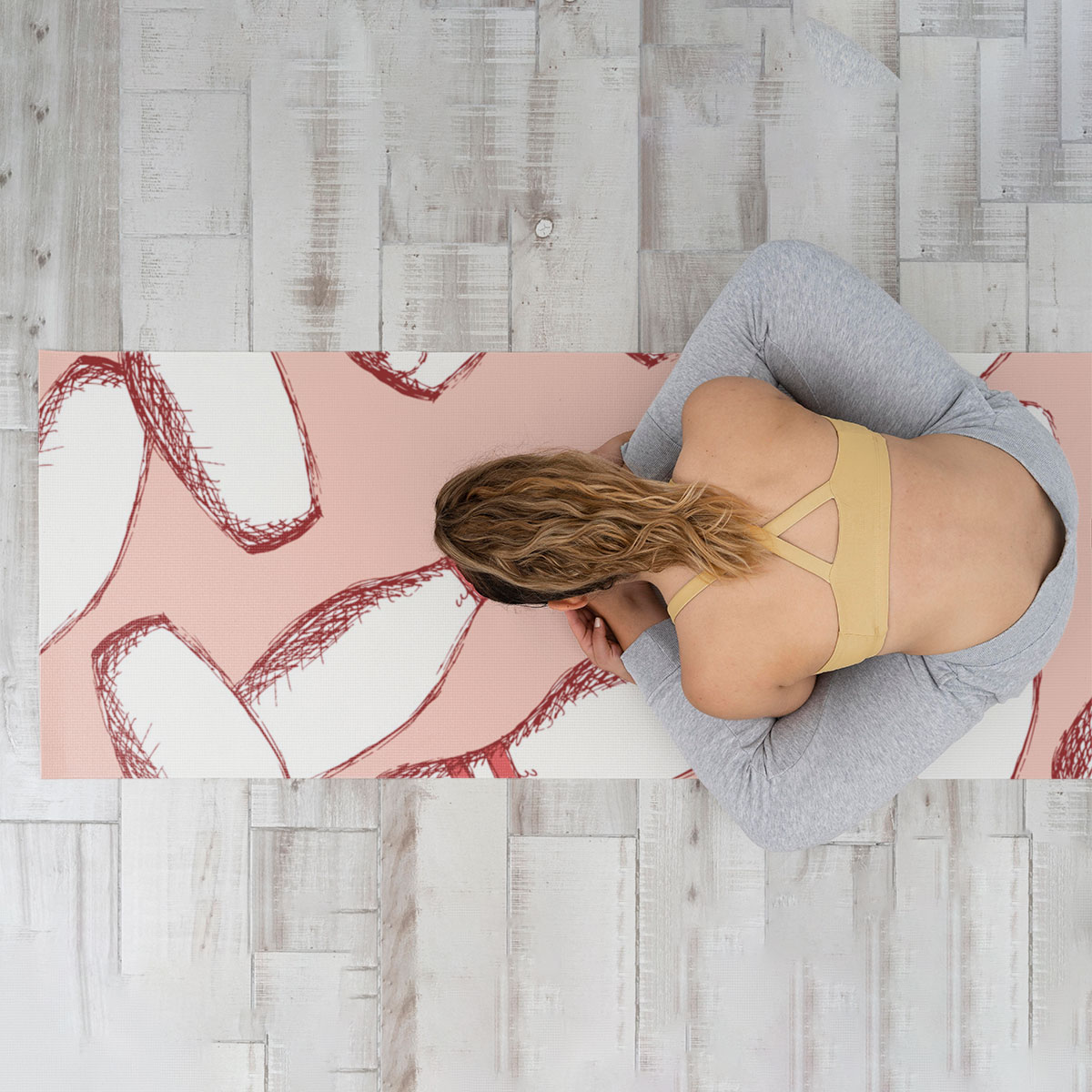 Pink Bowling Yoga Mat