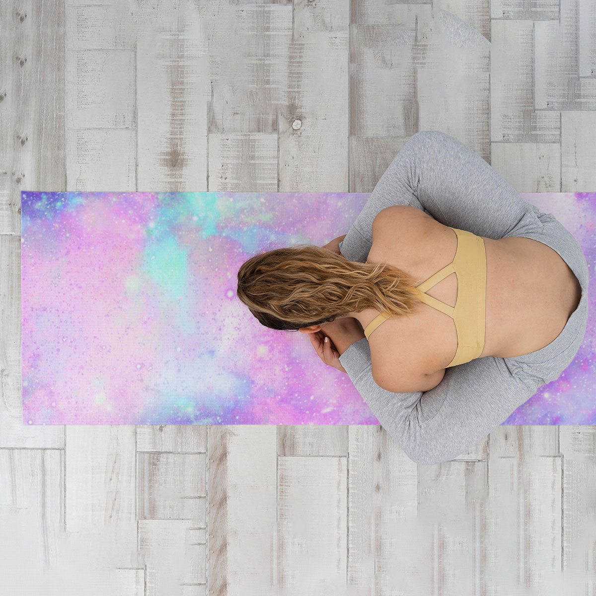 Pink Galaxy Yoga Mat
