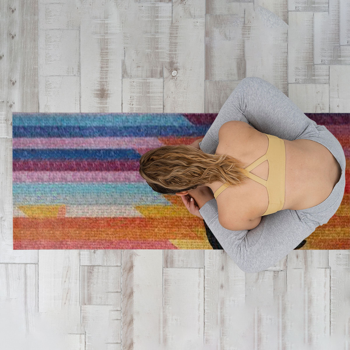 Rainbow Wolf Yoga Mat