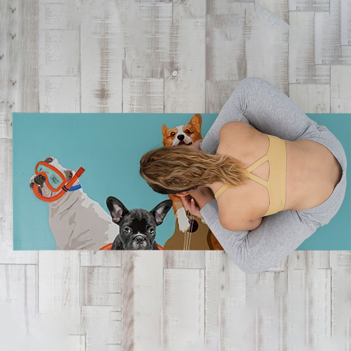 Retro Dogs Yoga Mat