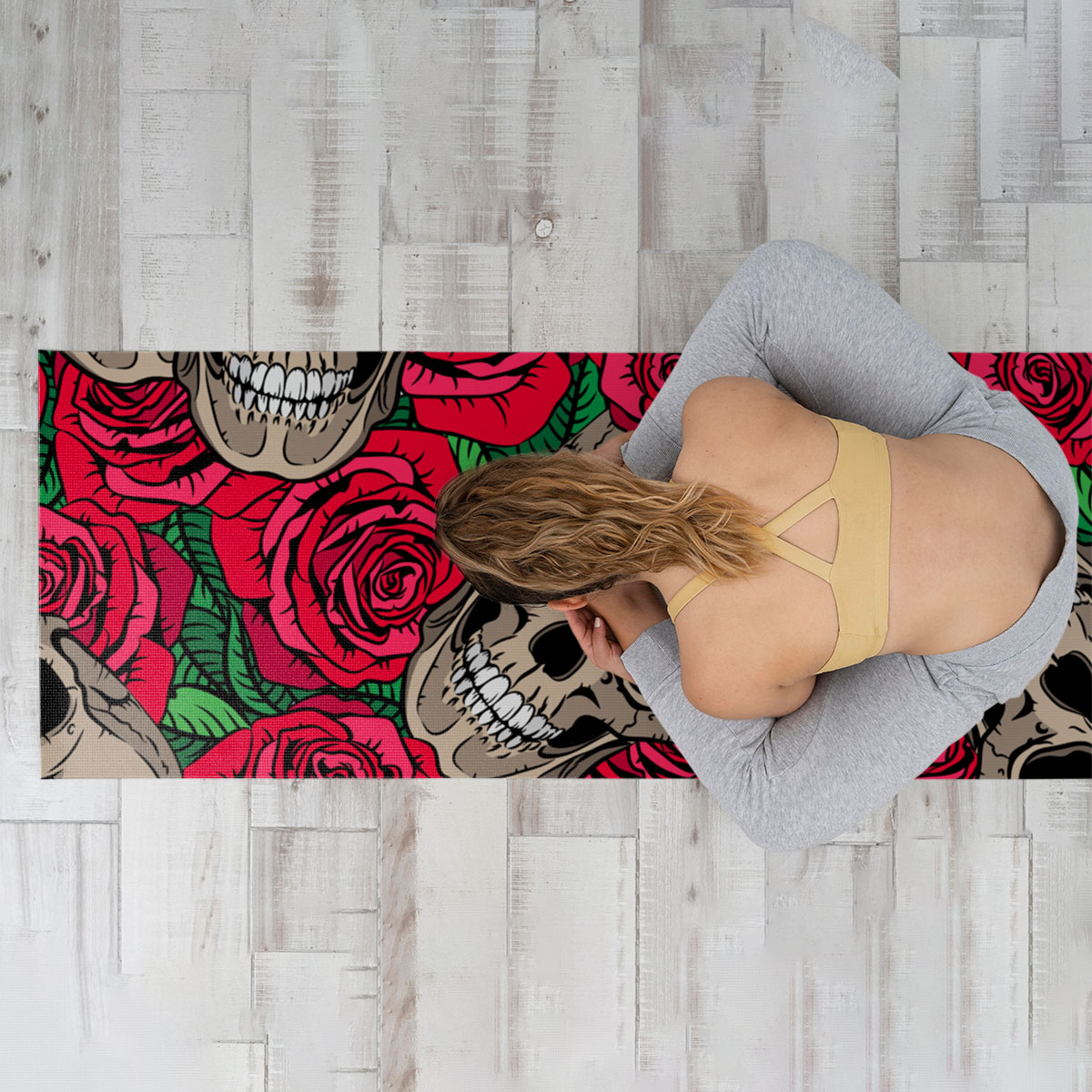 Skull Rose Yoga Mat