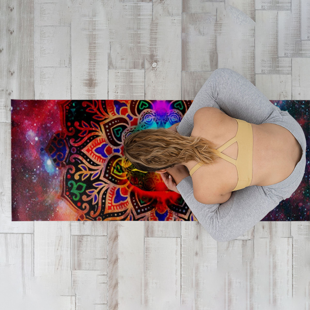 Starry Night Galaxy Yoga Mat