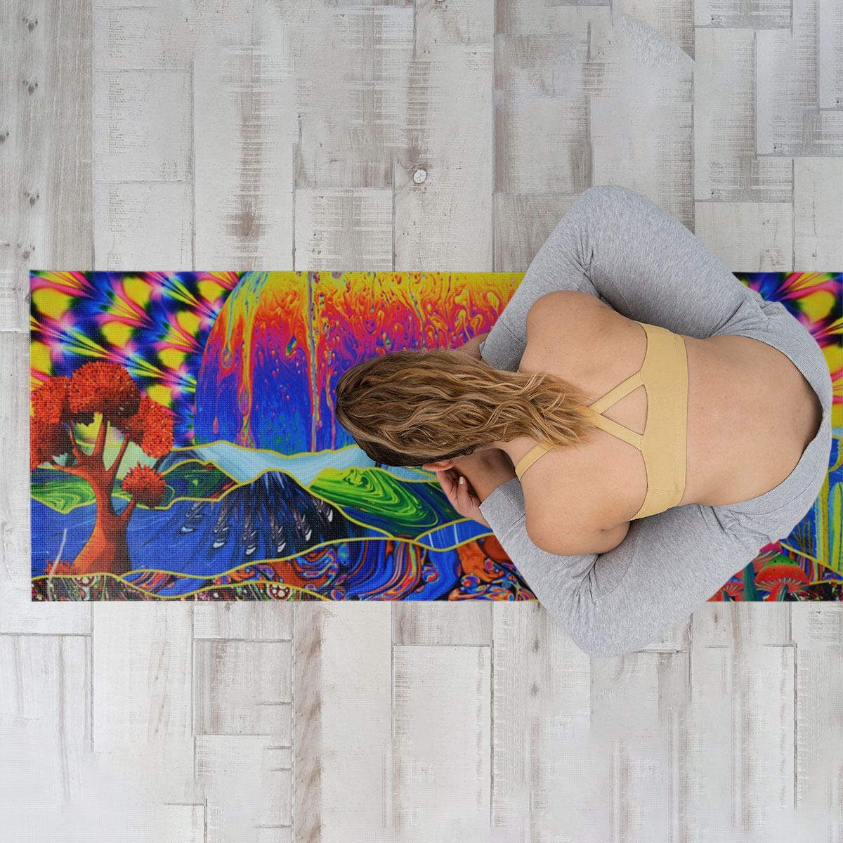 Trippy World Yoga Mat
