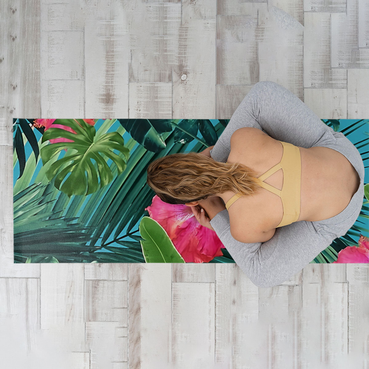 Tropical Hibiscus Yoga Mat