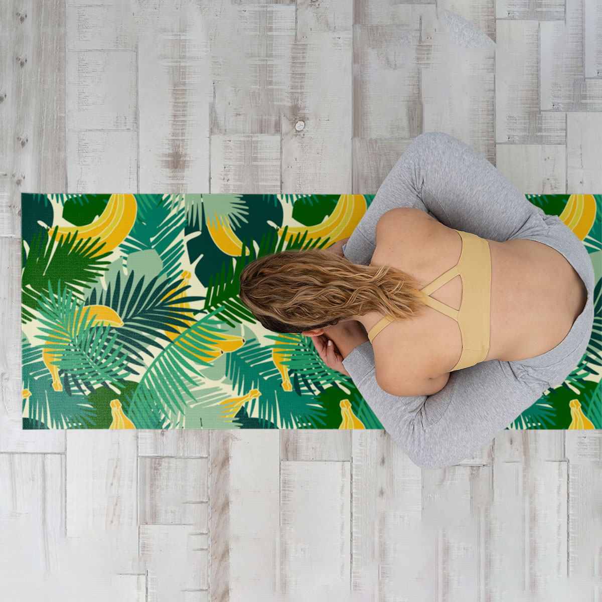 Tropical Jungle Leaves Yoga Mat