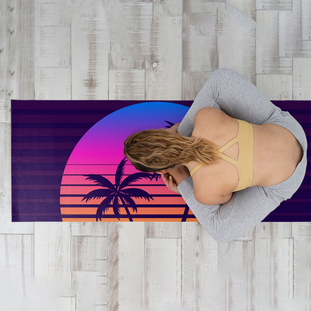 Tropical Purple Sunrise Yoga Mat