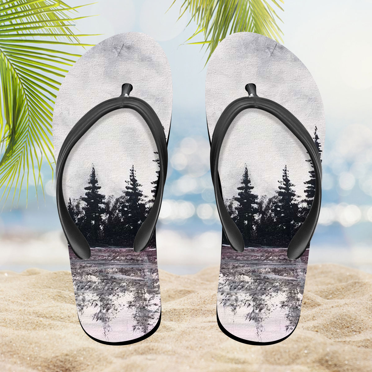 Abstract Moon River Flip Flop