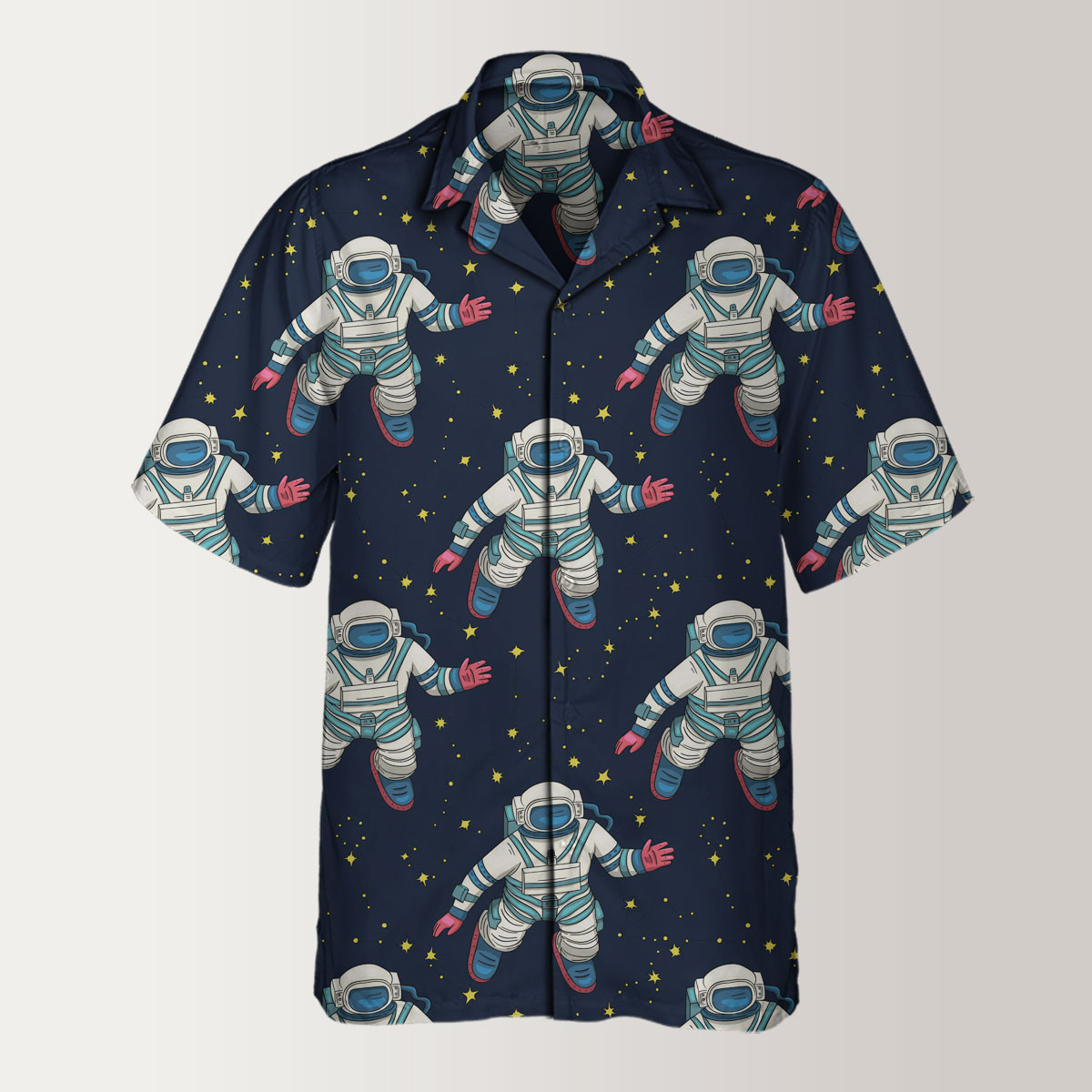 Astronaut And Stars Hawaiian Shirt