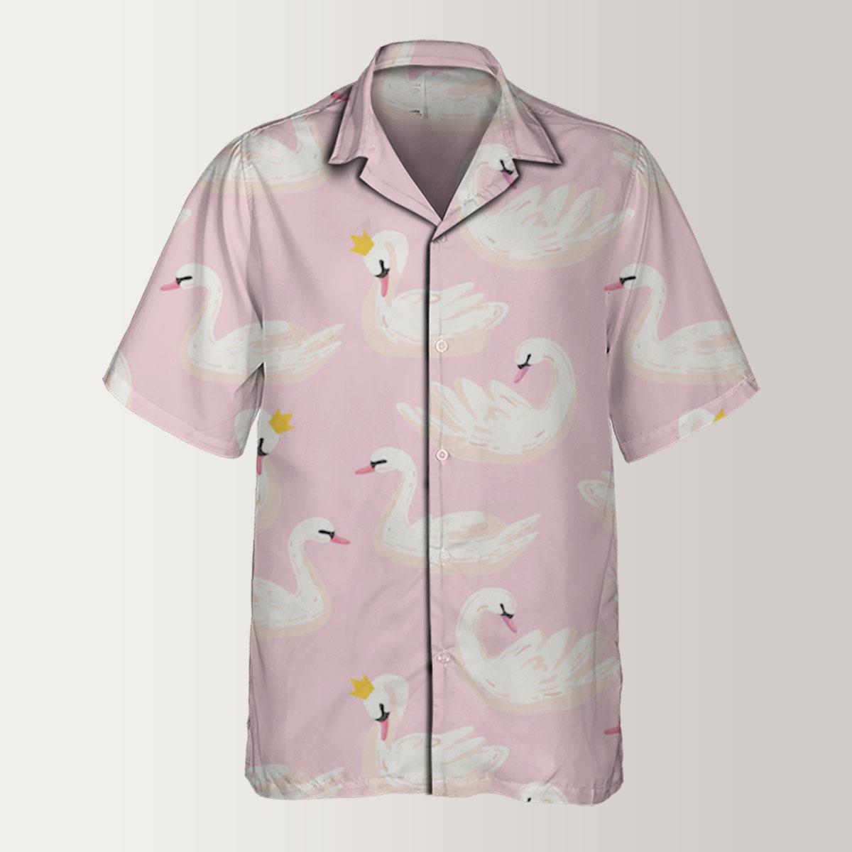 Beautiful Royal Swan Hawaiian Shirt