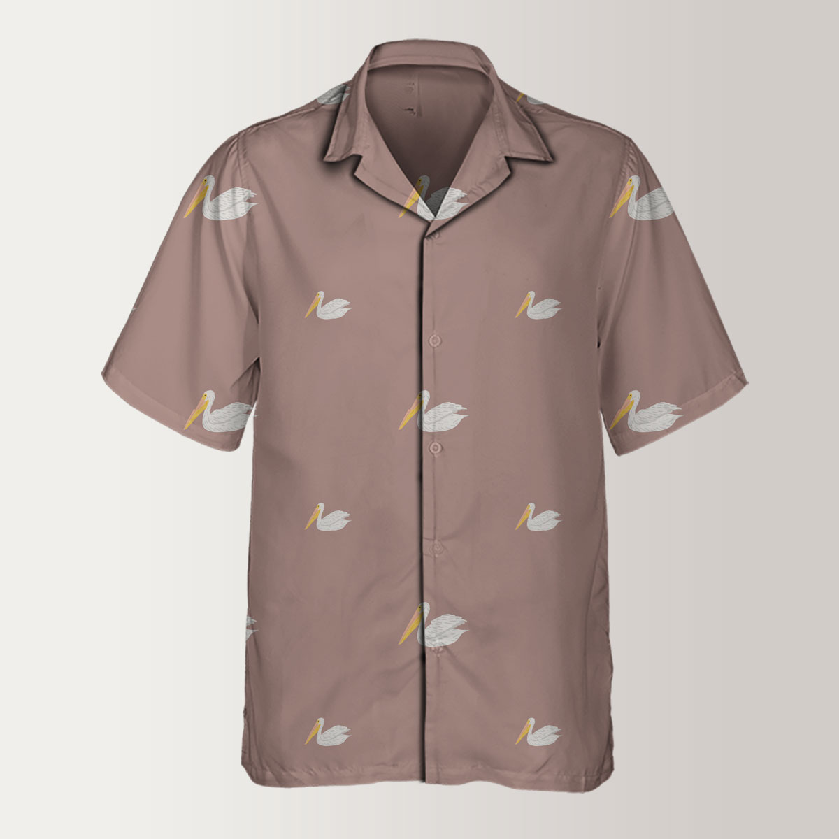 Big And Small Sitting Pelican Monogram Hawaiian Shirt