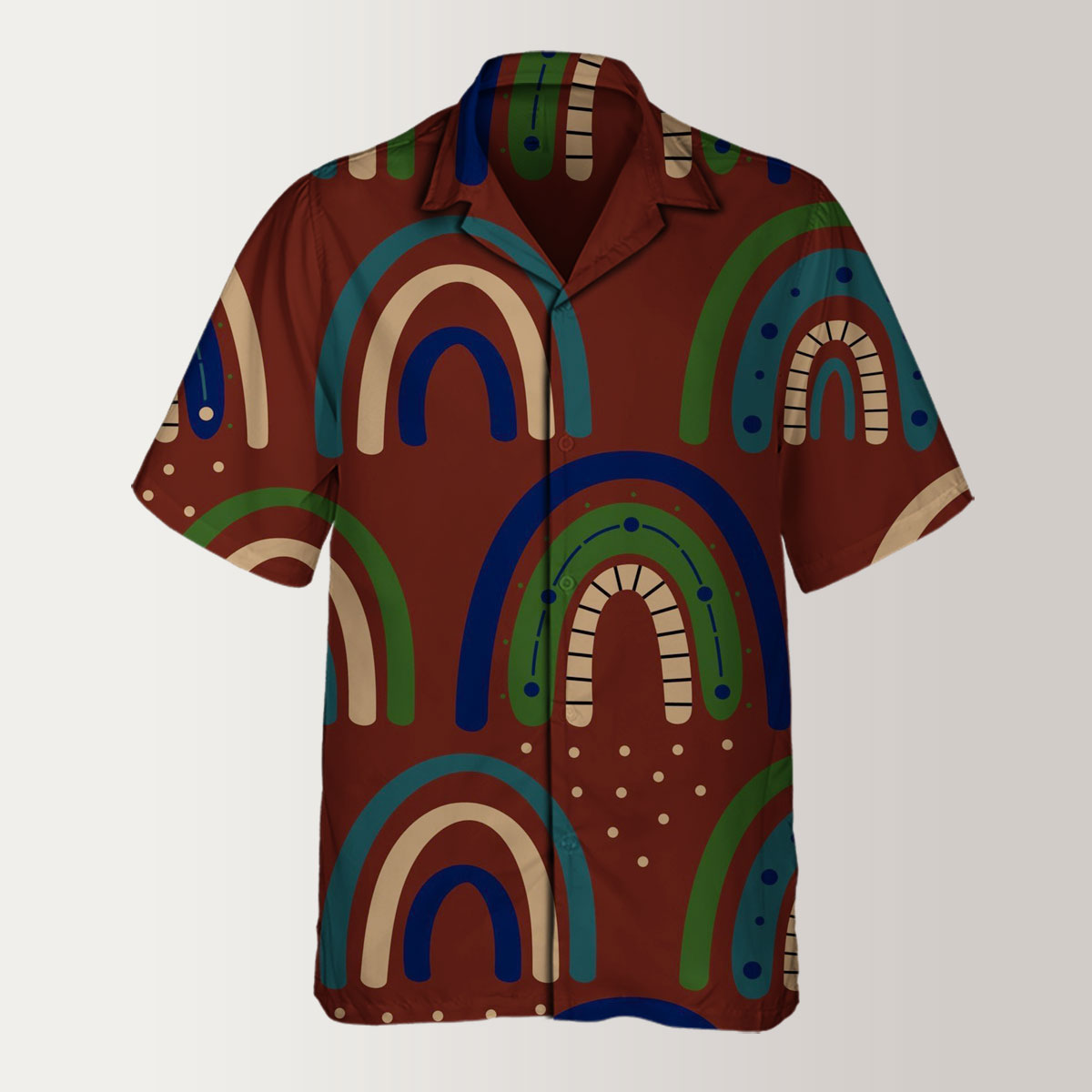 Boho Rainbow Seamless Pattern Hawaiian Shirt
