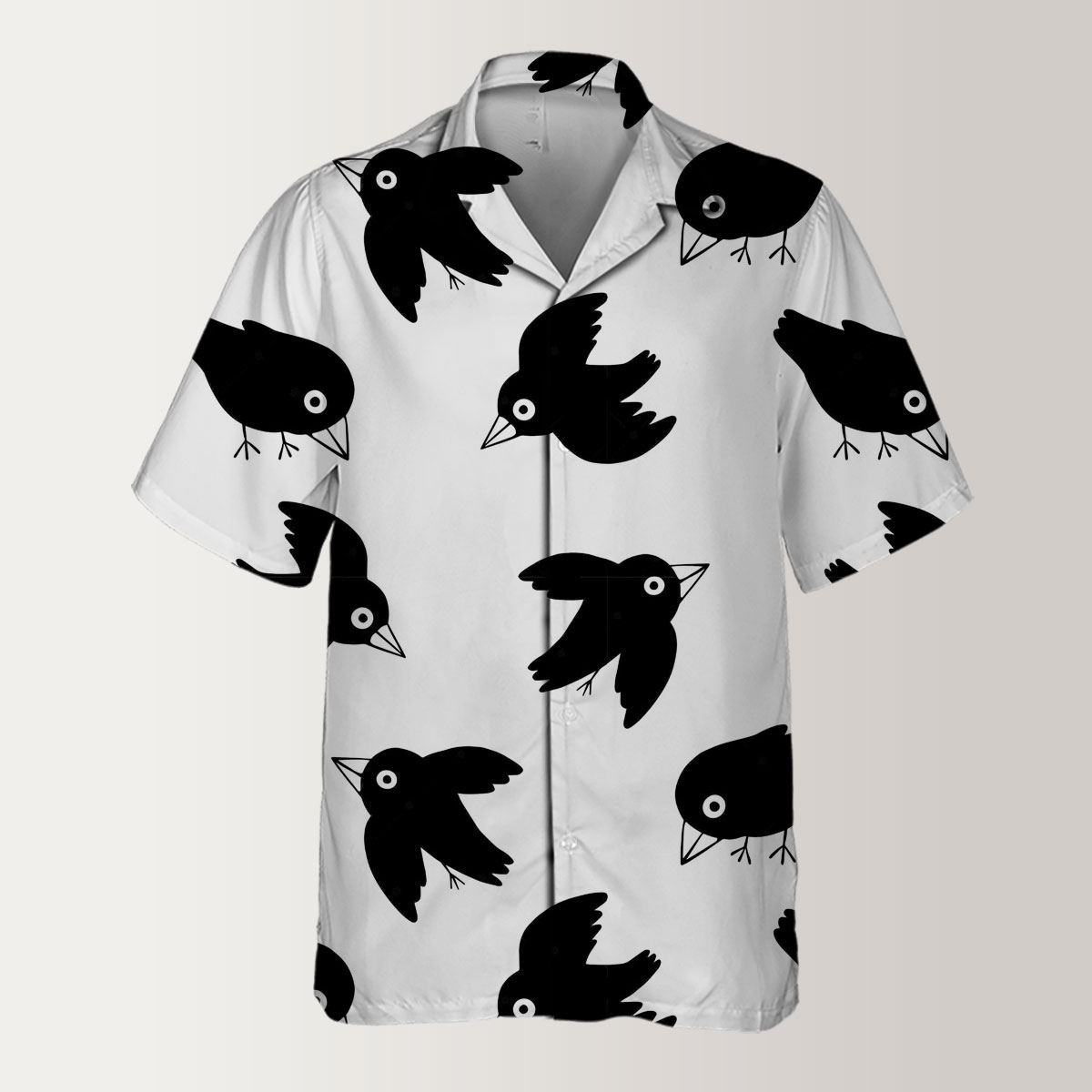 Cartoon Little Crow Hawaiian Shirt