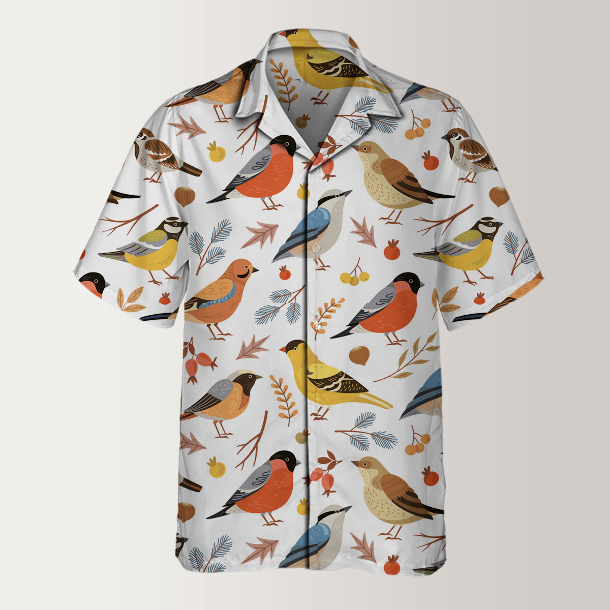 Coon Berries Finch Hawaiian Shirt