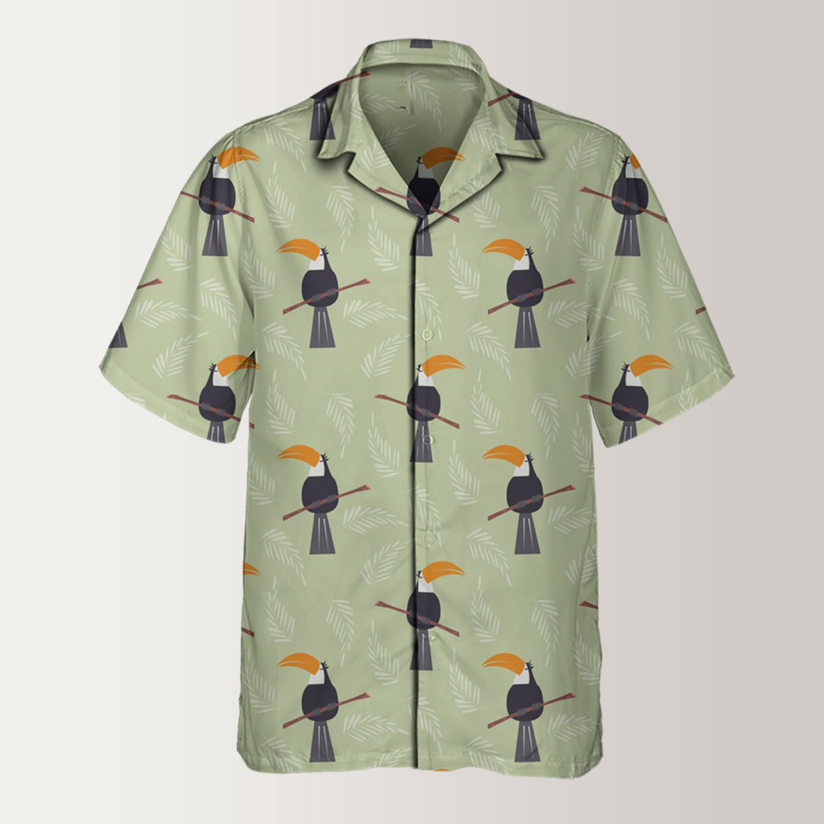 Coon Cute Toucan Monogram Hawaiian Shirt