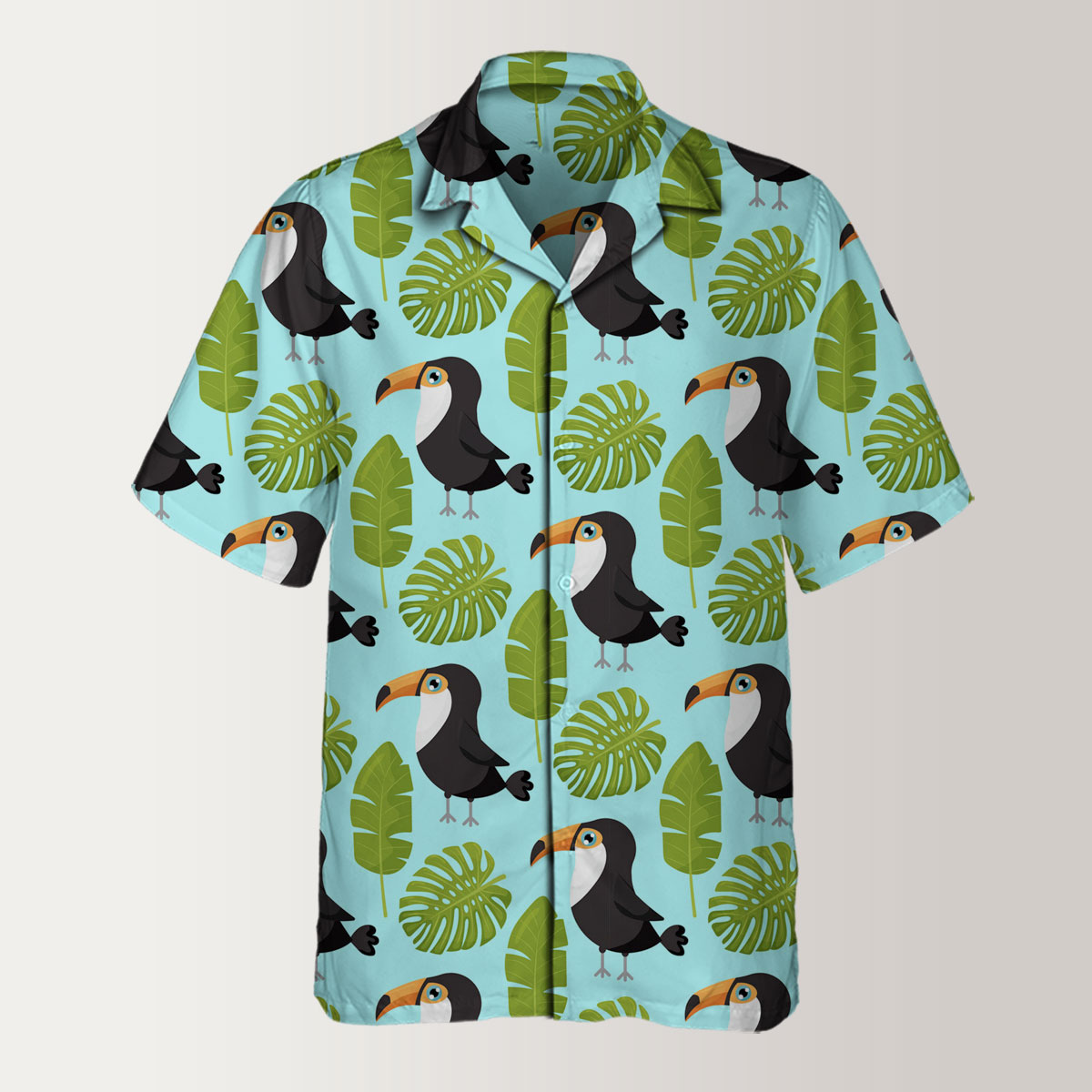 Coon Green Leaf Toucan Hawaiian Shirt