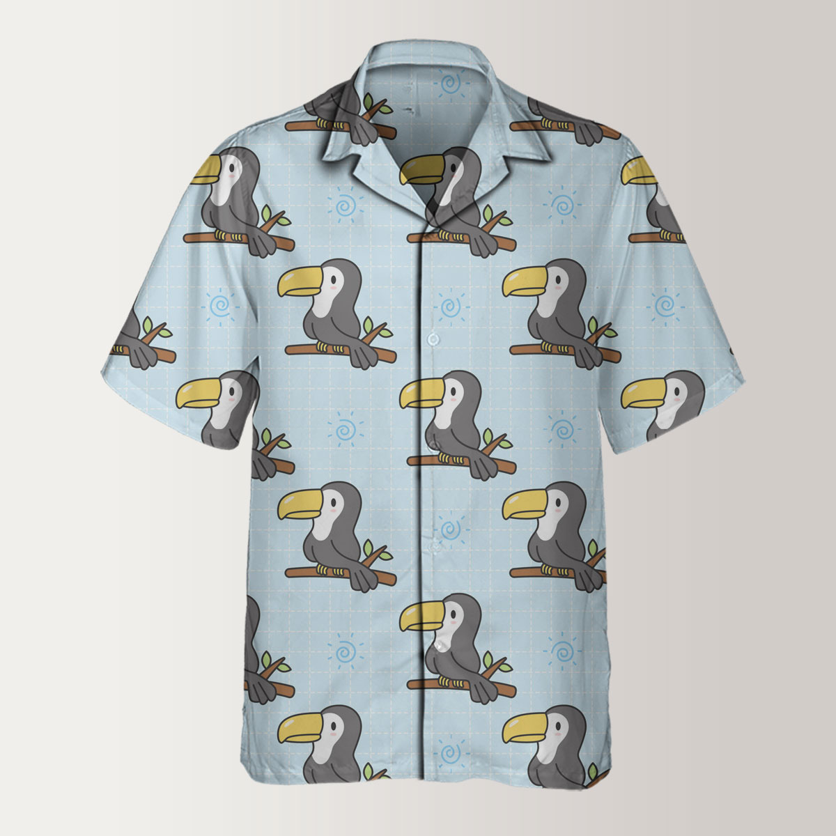 Coon Little Toucan On Branches Hawaiian Shirt