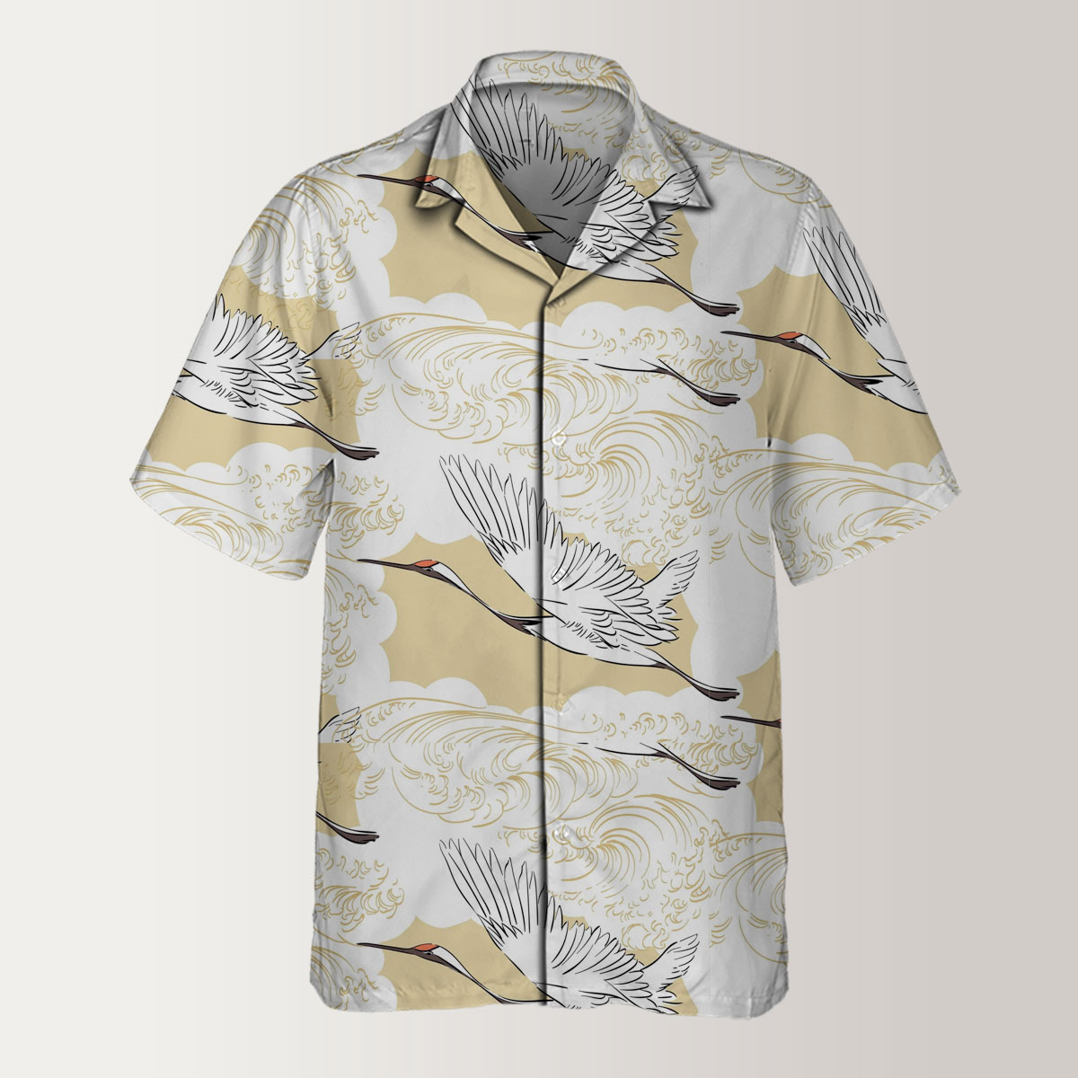 Draw Crane Hawaiian Shirt