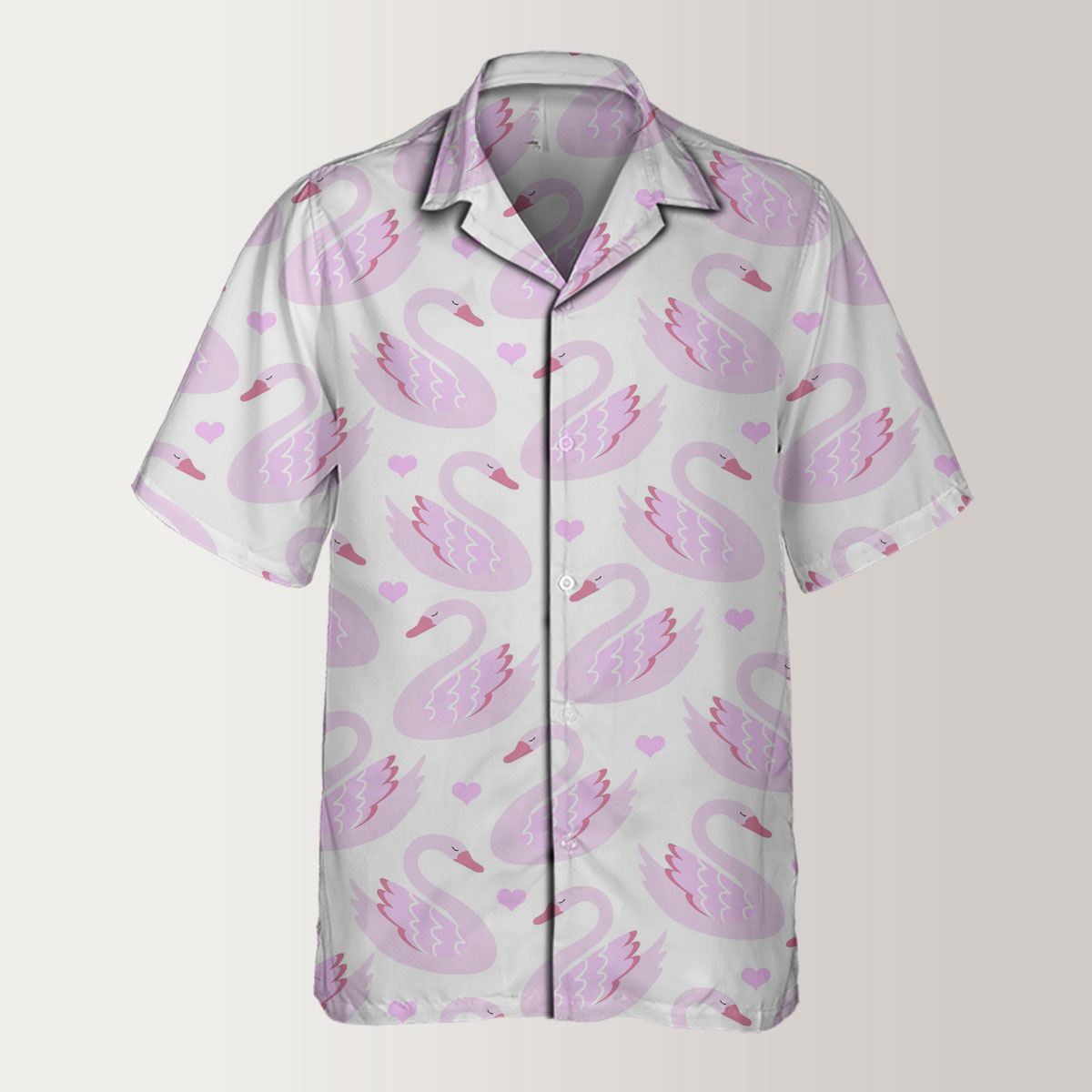 Lovely Pink Swan Hawaiian Shirt