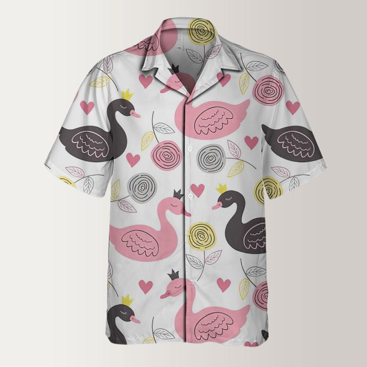 Lovely Princess Swan Hawaiian Shirt