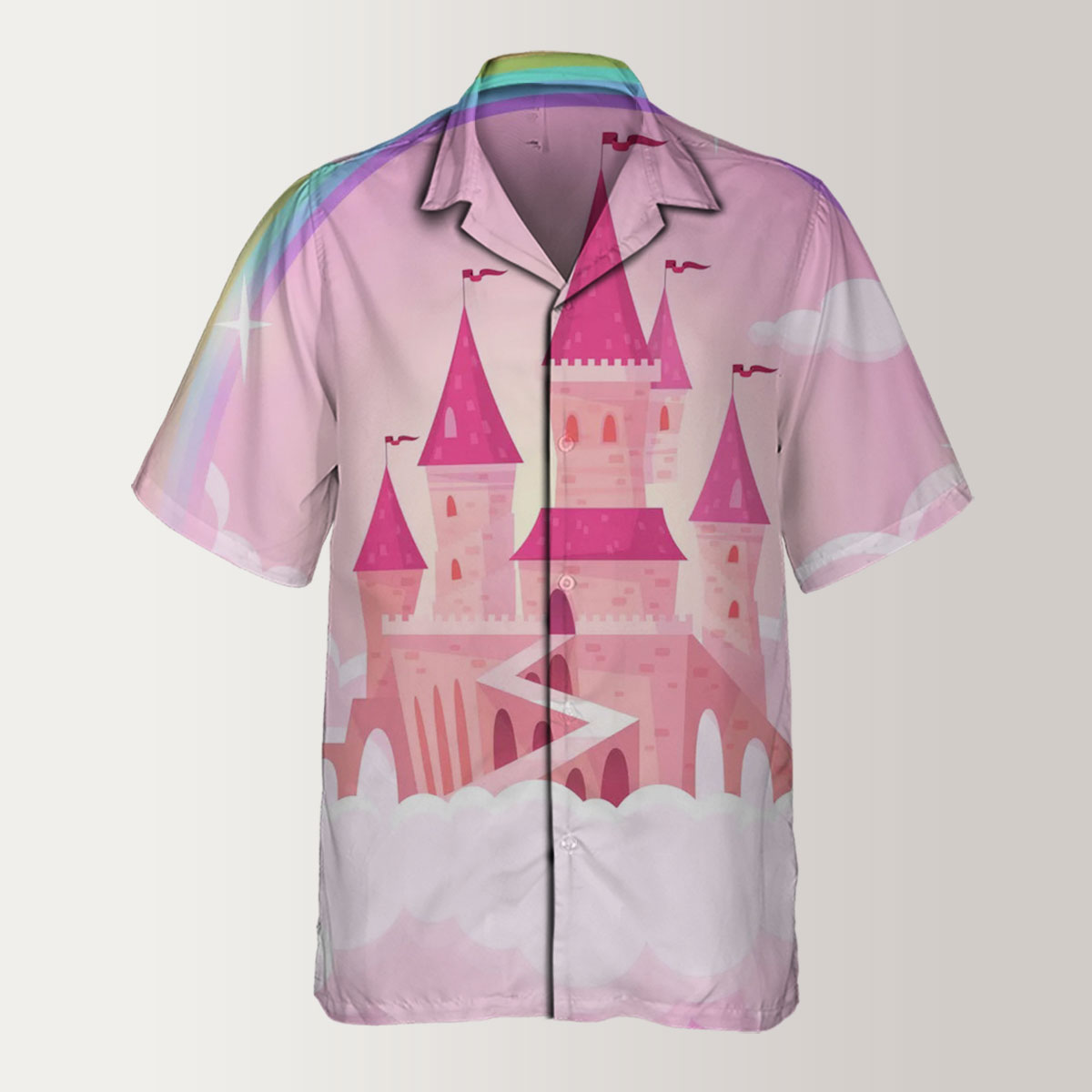 Magic Pink Rainbow Castel Hawaiian Shirt