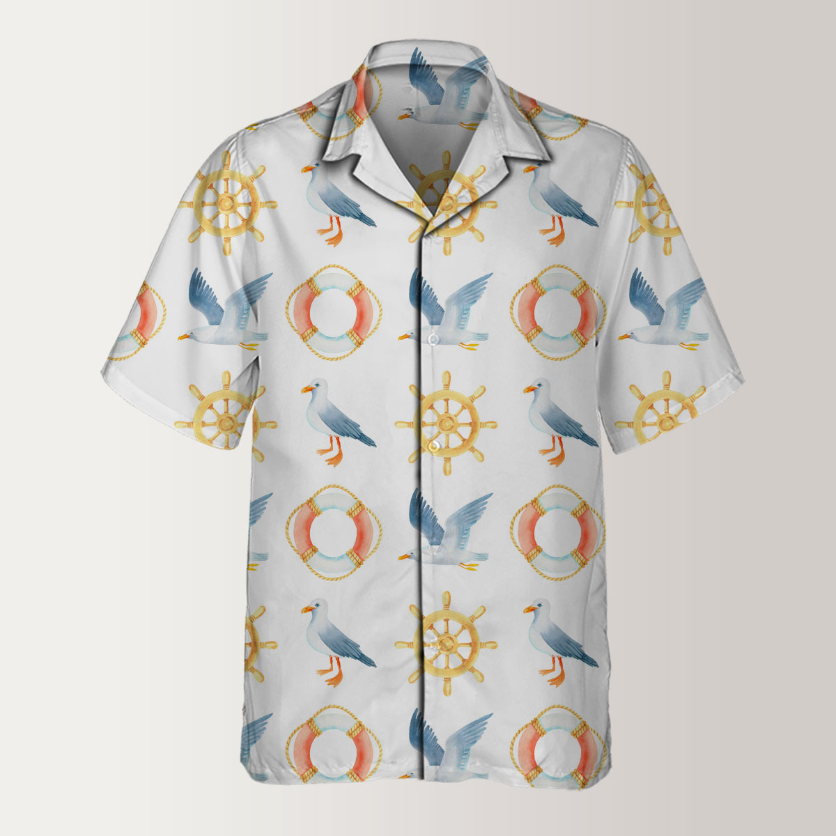 Ocean Vibe Seagull Hawaiian Shirt