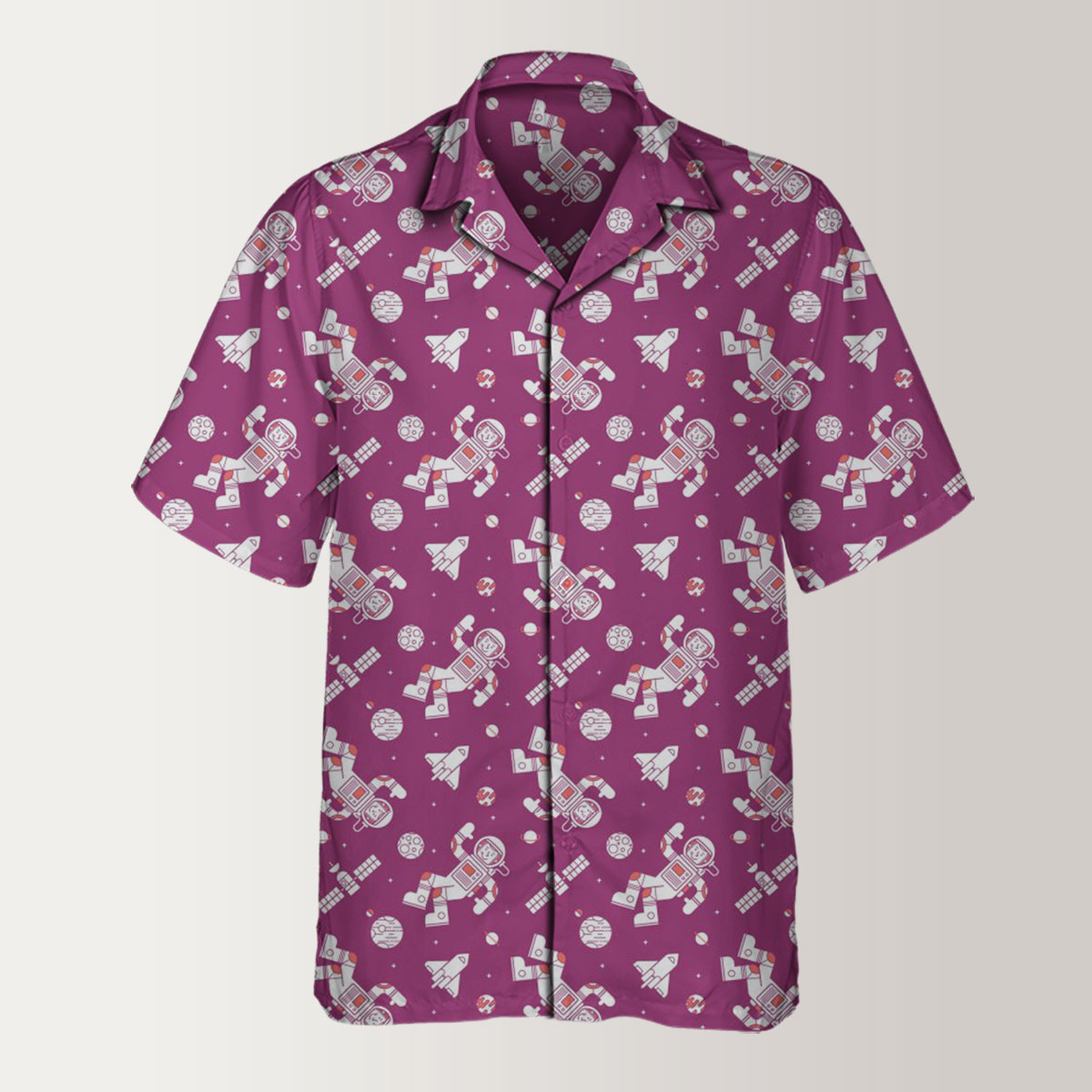 Pink Astronaut Hawaiian Shirt