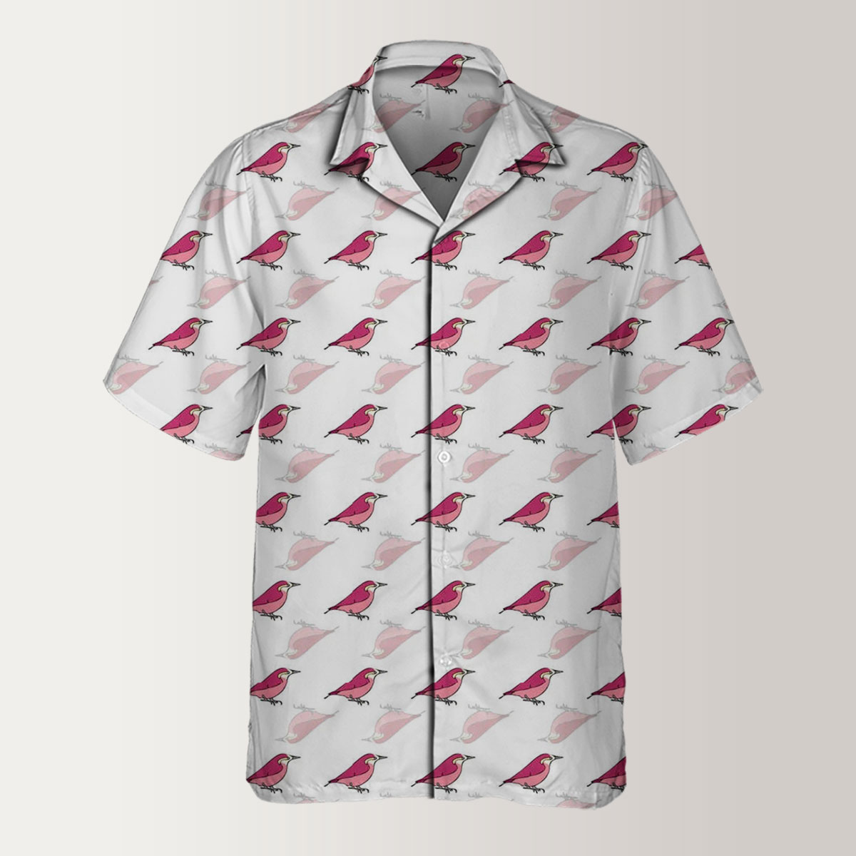 Pink Finch Monogram Hawaiian Shirt