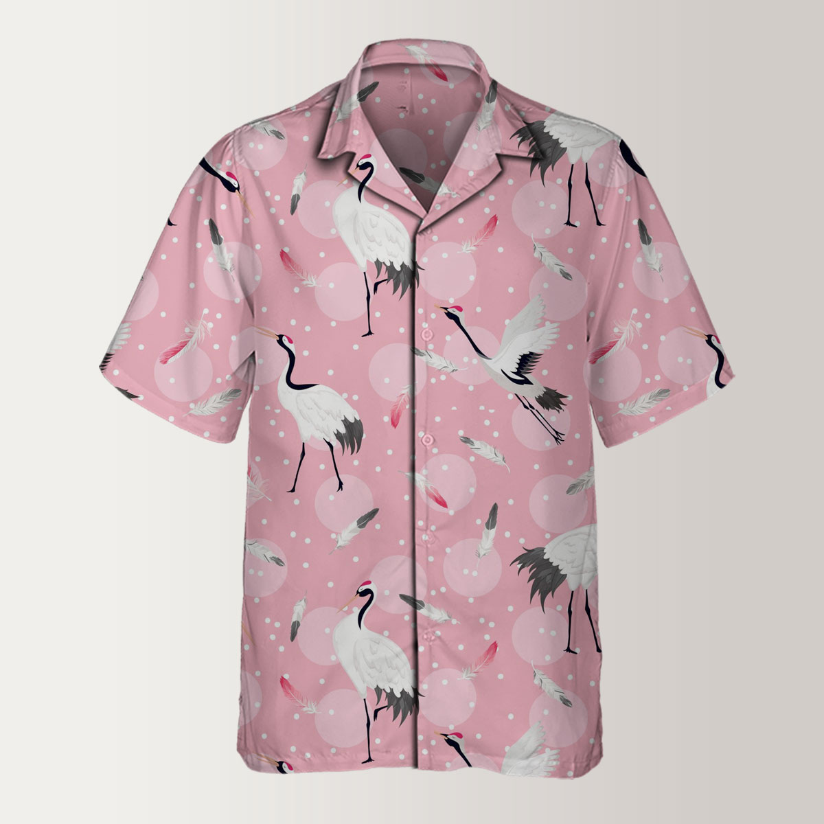 Pink Universe Crane Hawaiian Shirt